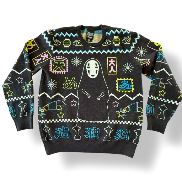 Studio Ghibli Spirited Away No-Face Sweater BoxLunch Exclusive Size Large  Black